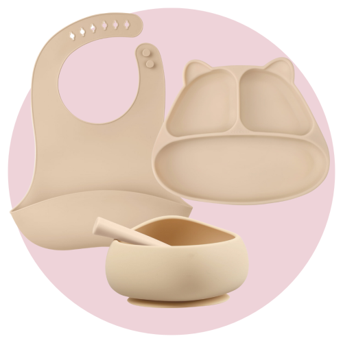 Mombella Zestaw obiadowy dla dziecka 6m+ Light Brown