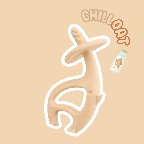 Mombella Silikonowy Gryzak Dla Dzieci Słoń Dancing Elephant Chill Oat