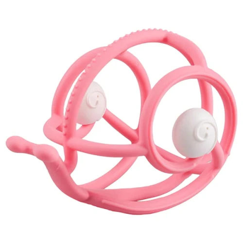 Mombella Gryzak z grzechotką Ślimak Pink - nowa wersja