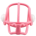 Mombella Silikonowy gryzak z grzechotką Ślimak Pink Nowy Design 002.jpg