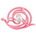 Mombella Silikonowy gryzak z grzechotką Ślimak Pink Nowy Design 005.jpg