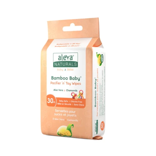 Aleva Naturals Chusteczki Nawilżane do Smoczków i Zabawek 30 szt.