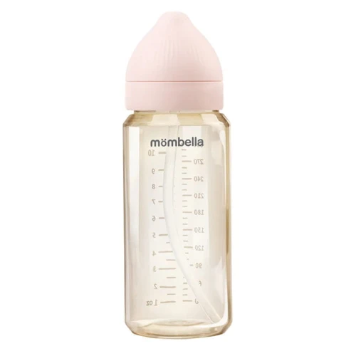 Antykolkowa butelka dla niemowlaka po 9 miesiącu Classic Old Rose - PPSU, 300 ml | Mombella