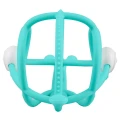 Mombella Silikonowy gryzak z grzechotką Ślimak Teal Nowy Design 003