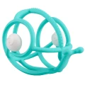 Mombella Silikonowy gryzak z grzechotką Ślimak Teal Nowy Design 004