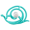 Mombella Silikonowy gryzak z grzechotką Ślimak Teal Nowy Design 005