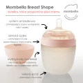 Mombella Butelka Antykolkowa dla Noworodka Breast Shape Old Roze Silikonowa 210 ml mood 002a.png