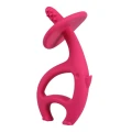 Mombella Silikonowy Gryzak Dla Dzieci Słoń Dancing Elephant Dark Pink 001