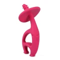 Mombella Silikonowy Gryzak Dla Dzieci Słoń Dancing Elephant Dark Pink 003