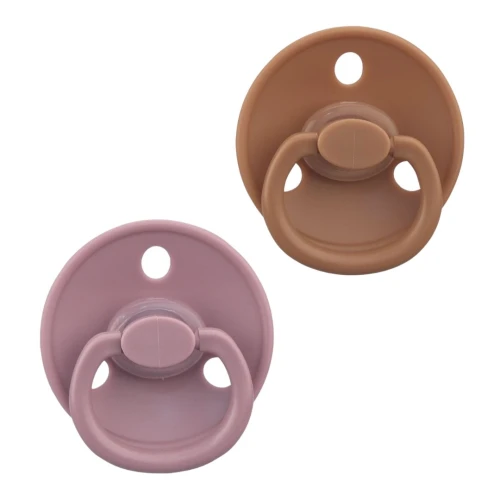 Mombella Zestaw 2 Smoczki uspokajające Grzybek Mocha Mousse - Lavender Fog