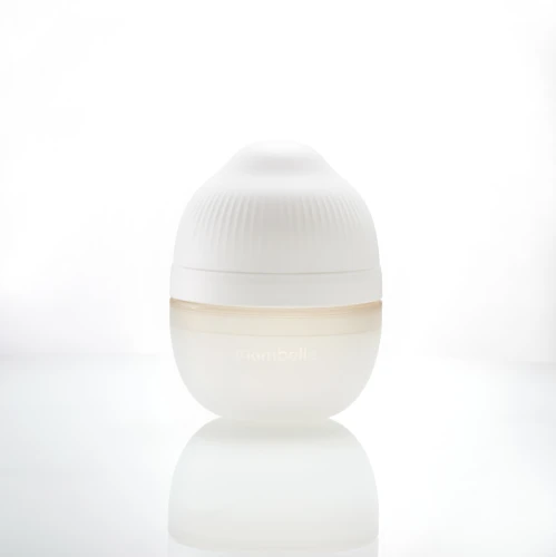 Antykolkowa butelka dla noworodka Breast Shape Ivory - silikonowa, 120 ml | Mombella