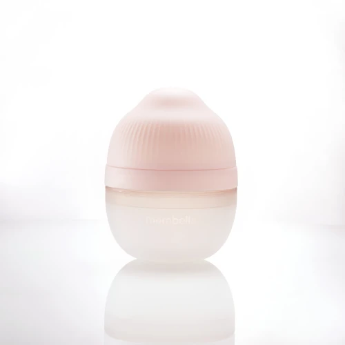 Antykolkowa butelka dla noworodka Breast Shape Old Rose - silikonowa, 120 ml | Mombella