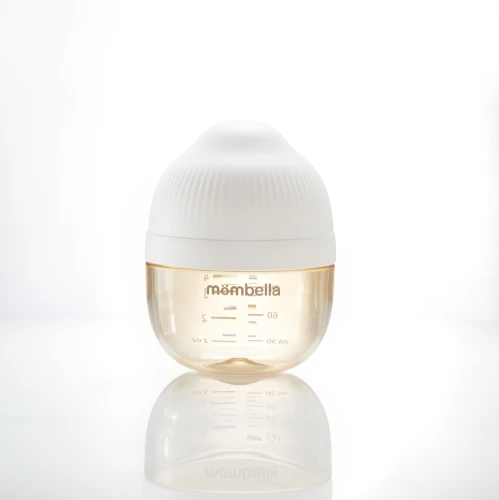 NOWA! Antykolkowa butelka dla noworodka Breast Shape Ivory - PPSU, 120 ml | Mombella