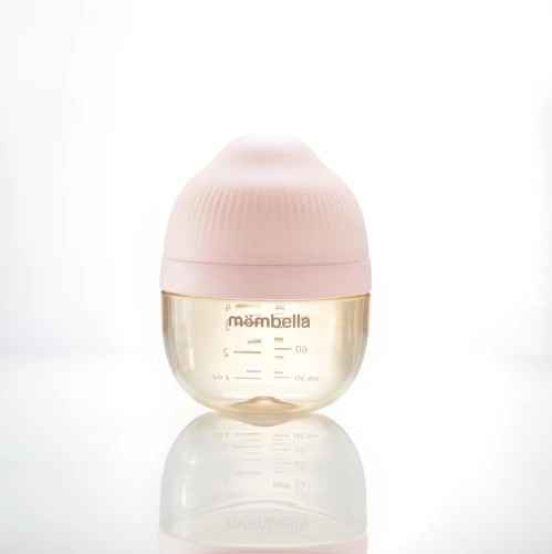 NOWA! Antykolkowa butelka dla noworodka Breast Shape Old Rose - PPSU, 120 ml | Mombella