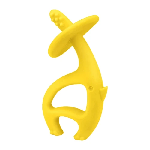 Mombella Silikonowy Gryzak Dla Dzieci Słoń Dancing Elephant Lemon